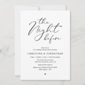 „The Night Before“ Elegantes Skript Probeessen Einladung (Vorderseite)