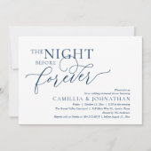 The Night Before Forever, Wedding Rehearsal Dinner Einladung (Vorderseite)