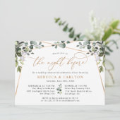 The Night Before Gold Green Probe Dinner Einladung (Stehend Vorderseite)