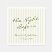 The Night Before green Wedding Serviette (Vorderseite)