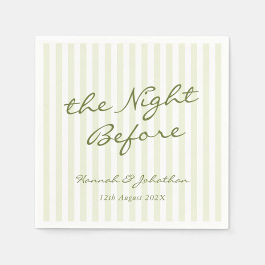 The Night Before green Wedding Serviette (Vorderseite)