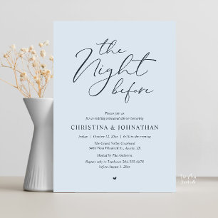 „The Night Before“ Misty Blue Probe-Dinnerparty Einladung