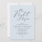 „The Night Before“ Misty Blue Probe-Dinnerparty Einladung (Vorderseite)