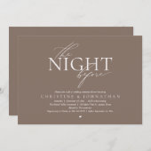 The Night Before, Modern Wedding Rehearsal Dinner  Einladung (Vorne/Hinten)