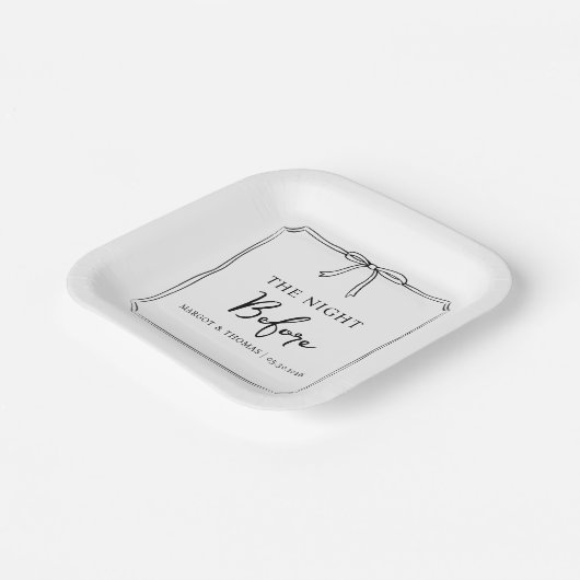 "The Night Before" Probe Dinner Willkommen Party Pappteller (Gewinkelt)