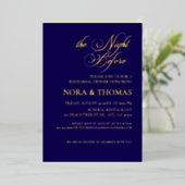 The Night Before Rehearsal Dinner Invitation blue Folieneinladung (Stehend vorne)