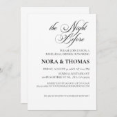 The Night Before Rehearsal Dinner Invitation Einladung (Vorne/Hinten)