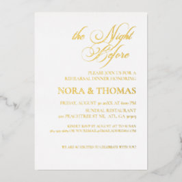 The Night Before Rehearsal Dinner Invitation foil Folieneinladung