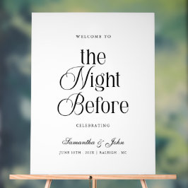 The Night Before Rehearsal Dinner Welcome Sign Acrylschild