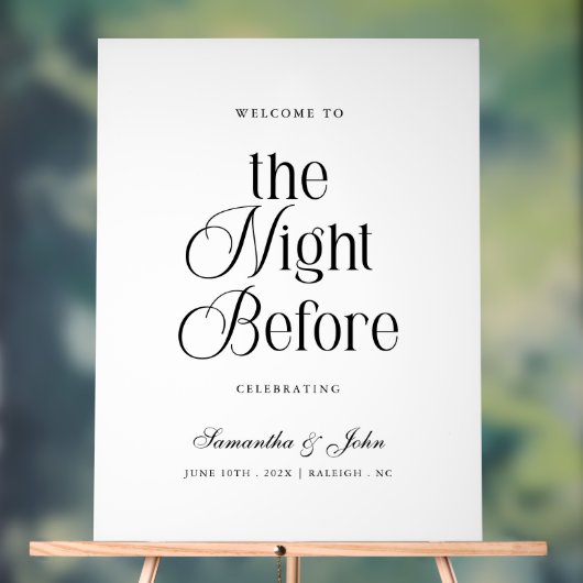 The Night Before Rehearsal Dinner Welcome Sign Acrylschild (Neutral)