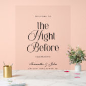 The Night Before Rehearsal Dinner Welcome Sign Acrylschild (Hochzeit)
