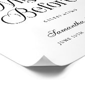 The Night Before Rehearsal Dinner Welcome Sign Poster (Ecke)