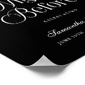 The Night Before Rehearsal Dinner Welcome Sign Poster (Ecke)