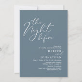 The Night Before Romantic Wedding Rehearsal Dinner Einladung (Vorderseite)
