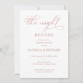 The Night Before Rose Gold Fox Probe Dinner Einladung (Vorderseite)