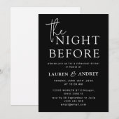 The Night Before Wedding Invitation Einladung (Vorne/Hinten)