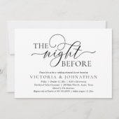The Night Before, Wedding Rehearsal Dinner Party Einladung (Vorderseite)