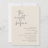 The Night Before, Wedding Rehearsal Party Dinner Einladung (Vorderseite)