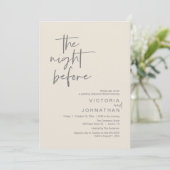 The Night Before, Wedding Rehearsal Party Dinner Einladung (Stehend Vorderseite)