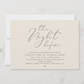 The Night Before Wedding Rehearsal Romantic Dinner Einladung (Vorderseite)