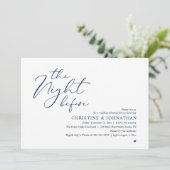 The Night Before Wedding Rehearsal Romantic Dinner Einladung (Stehend Vorderseite)