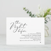 The Night Before Wedding Rehearsal Romantic Dinner Einladung (Stehend Vorderseite)