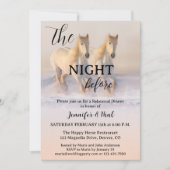 The Night Before Winter Horses Rehearsal Dinner Einladung (Vorderseite)
