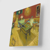 The Night Cafe, 1888 by Vincent van Gogh Quadratische Wanduhr (Winkel)