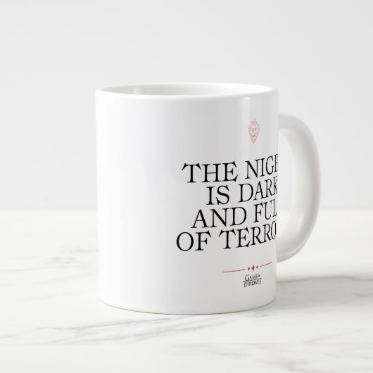 The Night is Dark and Full of Terrors Jumbo-Tasse (Vorderseite Rechts)
