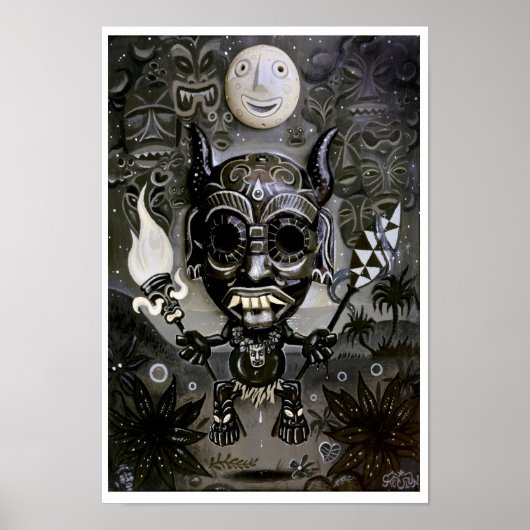 "The Night Marcher" Art Print - (Pop surreal Art) Poster (Vorne)