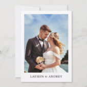 The Night of Elegance Photo Rehearsal Dinner Einladung (Rückseite)