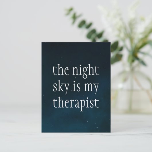 The Night Sky ist mein Therapeut Dark Skies Goth Postkarte (Stehend Vorderseite)
