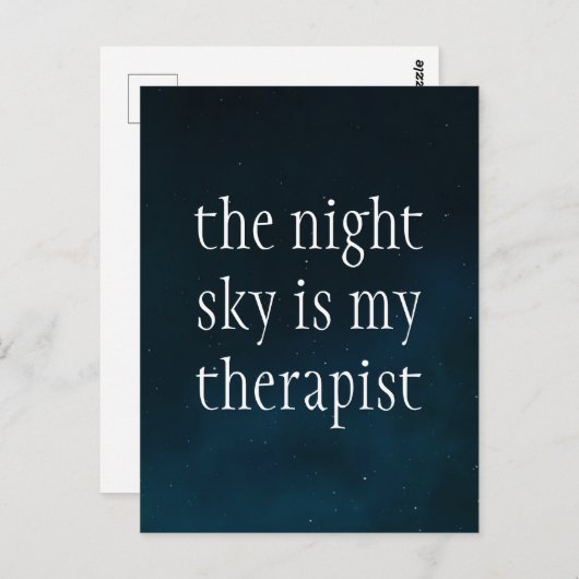 The Night Sky ist mein Therapeut Dark Skies Goth Postkarte (Vorne/Hinten)