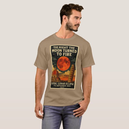 THE NIGHT THE MOON TURNED TO FIRE TOTAL LUNAR ECLI T-Shirt (Vorne ganz)
