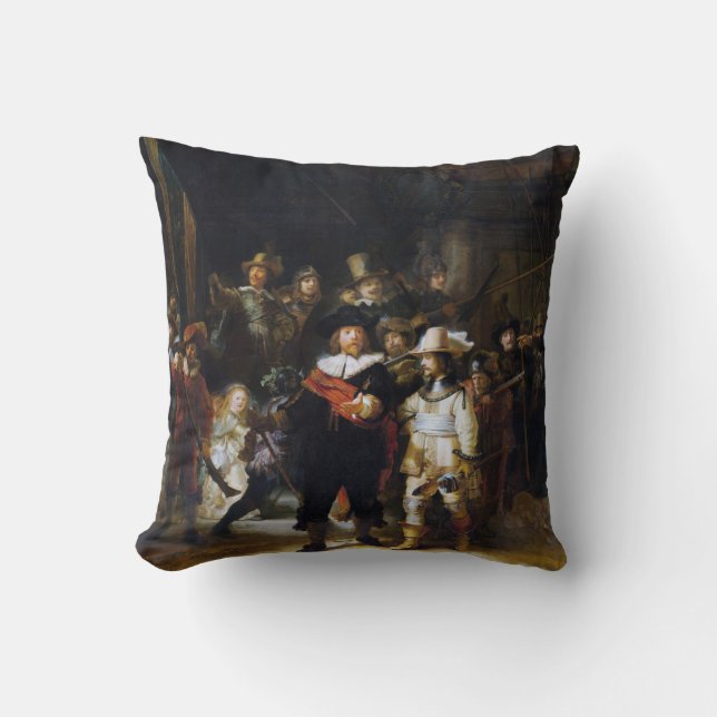 The Night Watch, Rembrandt, 1642 Kissen (Vorderseite)
