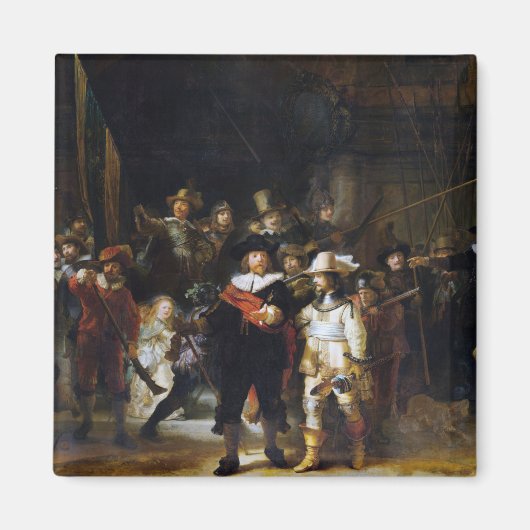 The Night Watch, Rembrandt, 1642 Magnet (Vorne)