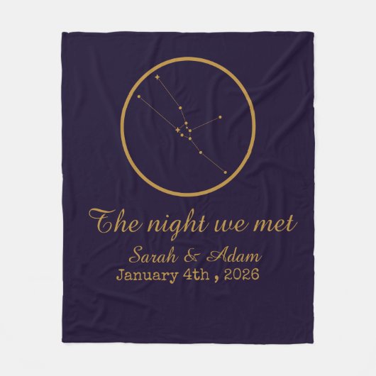 The Night We Met Star Map –Celestial love design Fleecedecke (Vorderseite)