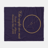 The Night We Met Star Map –Celestial love design Fleecedecke (Vorderseite (Horizontal))