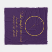 The Night We Met Star Map –Celestial love design Fleecedecke (Vorderseite (Horizontal))