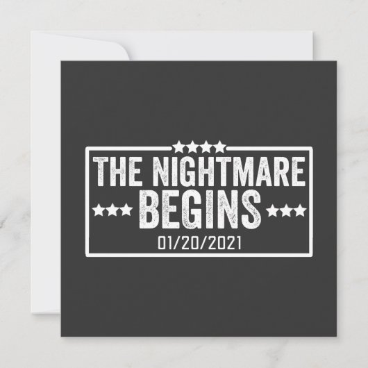 the nightmare begins einladung (Vorderseite)