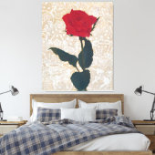 The Noble Rose: Japanese Art with Mythic Touch Leinwanddruck (Insitu (Schlafzimmer))