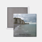 The Normandy coast in France - Les Petites Dalles Magnet (Vorderseite/Rückseite)