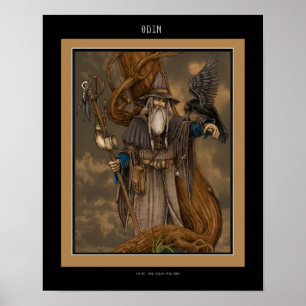 The Norse god Odin Poster