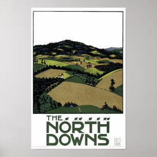 The North Downs von Edward McKnight Kauffer Poster