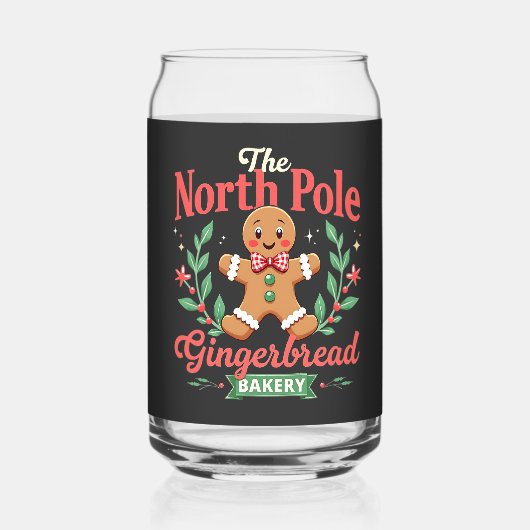 The North Pole Gingerbrot Bakery Weihnachten Dosenglas (Vorderseite)