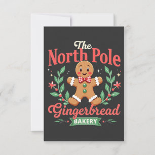 The North Pole Gingerbrot Bakery Weihnachten Einladung
