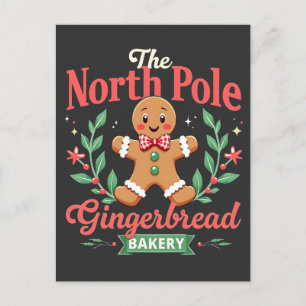 The North Pole Gingerbrot Bakery Weihnachten Postkarte