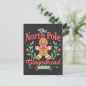 The North Pole Gingerbrot Bakery Weihnachten Postkarte (Stehend Vorderseite)