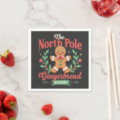The North Pole Gingerbrot Bakery Weihnachten Serviette (Beispiel)