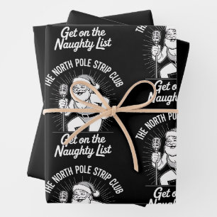 The North Pole Strip Club Weihnachtsfeier Geschenkpapier Set